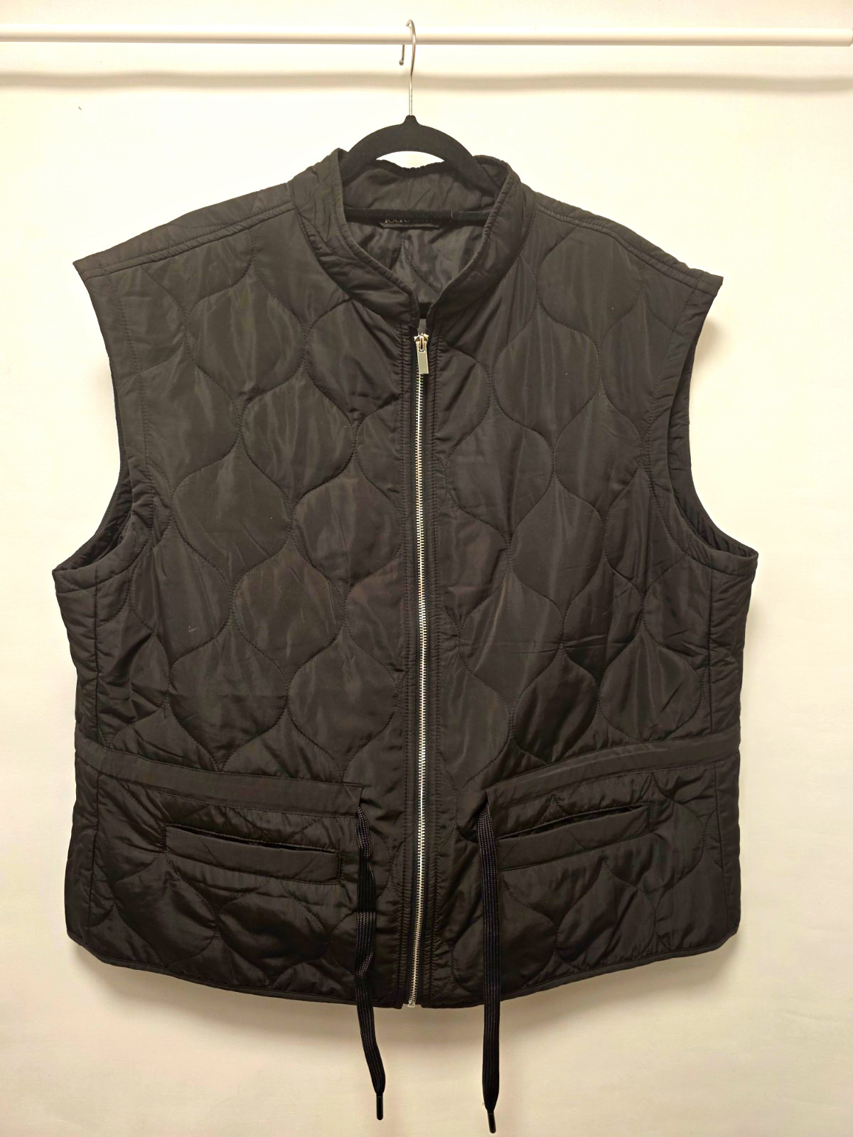 Yours Clothing Black Quilted Zip Gilet Utility Waistcoat Plus Size UK 20