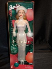 2001 Barbie HOLIDAY EXCITEMENT Doll Long BLonde Hair w/bracelet 29203 NRFB