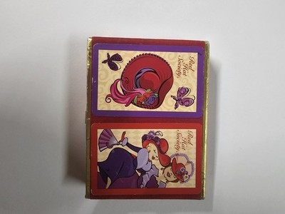 Sealed Red Hat Society Playing Cards Complete Deck in Gold Decorative Box 