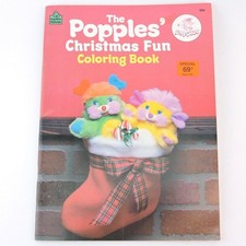 The Popples Christmas Fun Coloring Book 1986 Illustrated Bonnie Zavell Unused
