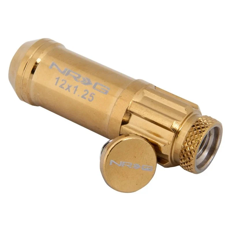 For Nissan Altima 93-16 700 Series Chrome Gold Cone Seat Open End Wheel Locks - Изображение 3 из 4