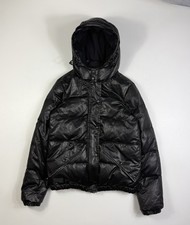 AllSaints Spitalfields Jacket Mens Medium Black Hooded Puffer Quilted Winter