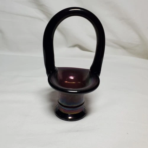Fenton Glass Mini Basket Purple Stretch #37