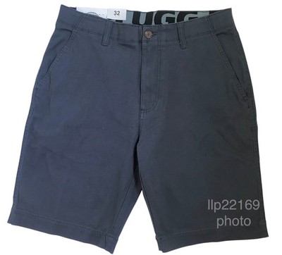 PLUGG CLOTHING Men's Shorts (SIZE 32) Flex Waist Flat Front BLUE SMOKE New w/Tag