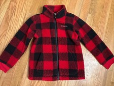 Columbia Kids Fleece Buffalo Check size S Red Black