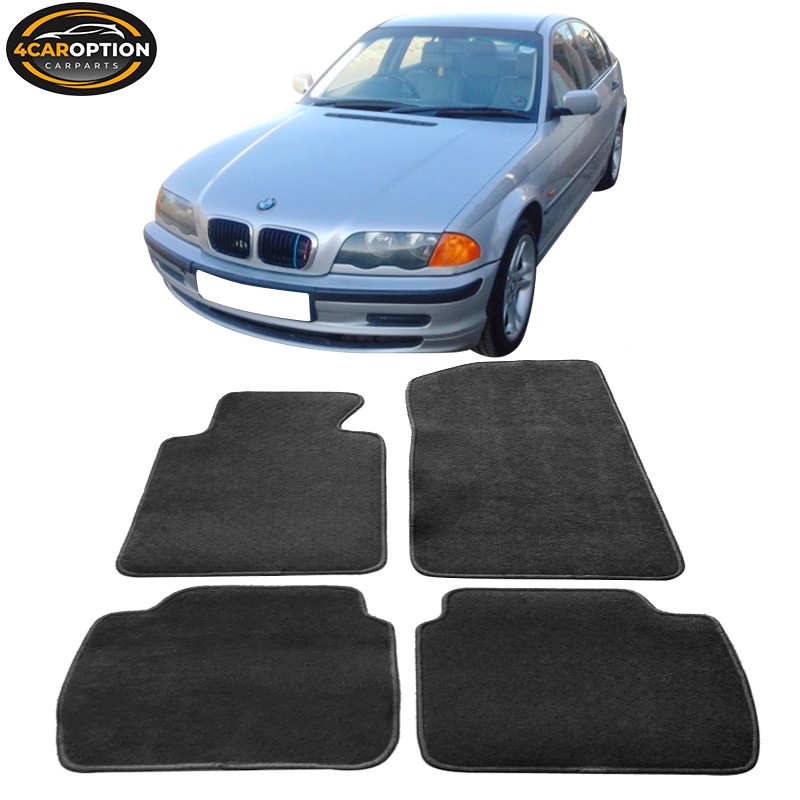  E46 3シリーズ ツーリング フロアマット 99-06 E46 M3 Floor Mats Carpet Front & Rear Gray 4PC - Nylon FOR