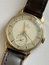 Vintage Gents Smiths de Luxe 9ct Solid Gold  Manual Wind