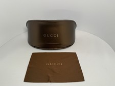 Gucci Bronze Soft Clam Shell Large Sunglasses Eyeglasses Case