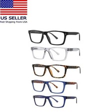 Reading Glasses Rectangle Blue Light Blocking 5 Piece Set Strength 2.00 new