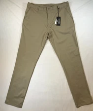 NWT RHONE Men's Khaki Commuter Pant Slim Performance Stretch, Size 38