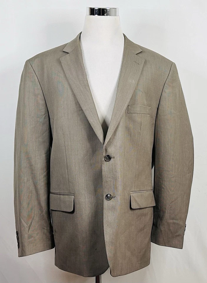 Abrigo Deportivo Pronto Uomo 50L Mezcla Lana Beige Tejido Dos Botones Forrado Doble Ventilación Foto 2 de 4