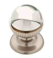 Clear Glass Knob Pull Handle Kitchen Cabinet Dresser Hardware Round