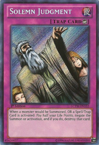 Solemn Judgment - LCYW-EN152 - Secret Rare - Unlimited Edition Near Mint Legenda - Picture 1 of 1