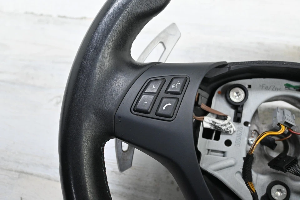 08-13 Volante deportivo BMW E90 E92 E93 M3 DCT con palancas de cambio cuero OEM* Foto 4 de 4