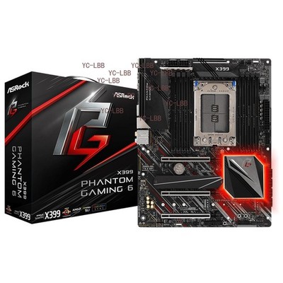 ASRock AMD X399 Motherboard X399 Phantom Gaming 6 Socket TR4 DDR4 SATA3 M.2 NEW