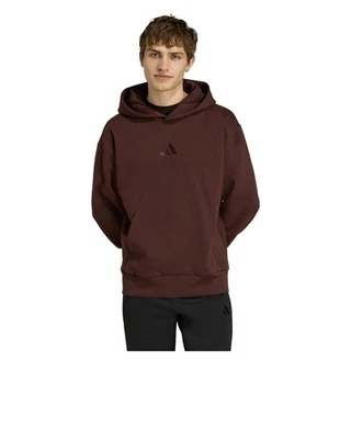  Kapuzen Hoodie HERREN Adidas ALL SZN Fleece Kastanienbraun Cotone Felpato  - Bild 1 von 4