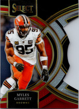2023 Panini Select Premier Level Myles Garrett #152 Black & Red Die-Cut Browns