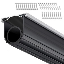 Uimoso Garage Door Bottom Seal with Track Retainer, 16ft T-End, 5/16 inch