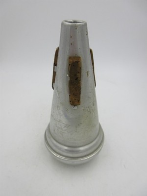 Trumpet Cup Mute Silver Metal w/ Cork Strips Mute, Jen-Co 