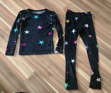 Girls Cat  Jack Soft Pajamas Sleepwear 8 multicolor Star Print brushed fleece