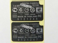 New Bottom Label Tape Number Replacement For nikon D3100 Digital Camera