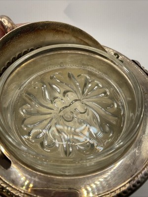 VTG 1883 FB Rogers Silver Co Roll Top Caviar/Butter Dish Server