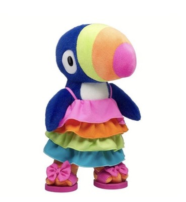 NWT Build-A-Bear Too Cute Toucan UNSTUFFED Plush Dress Pink Bow Sandals 2026