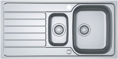 FRANKE Spüle SPARK SKX 651 mit 1,5 Becken und Abtropfschale aus Edelstahl / E...