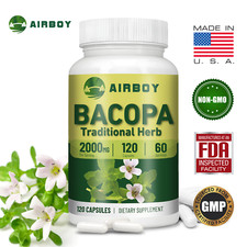 120pcs Bacopa Monnieri 2000mg - Memory Focus Boost Nootropic Brain Supplement