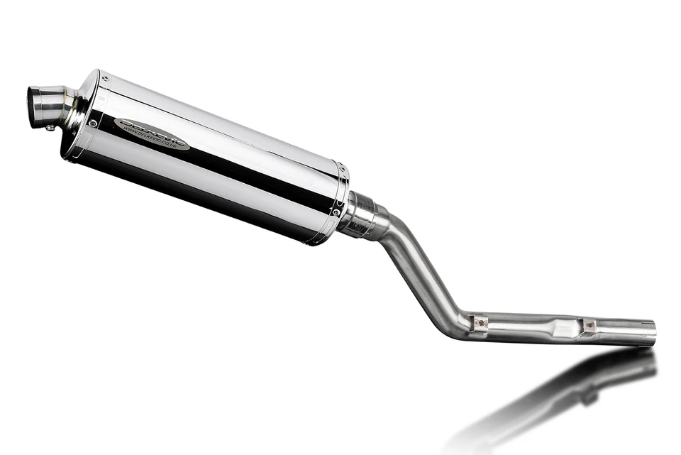 Suzuki DRZ400E DR-Z400E 2000-2009 Kit de silenciador de escape de acero inoxidable ovalado deslizable de 14" Foto 2 de 4