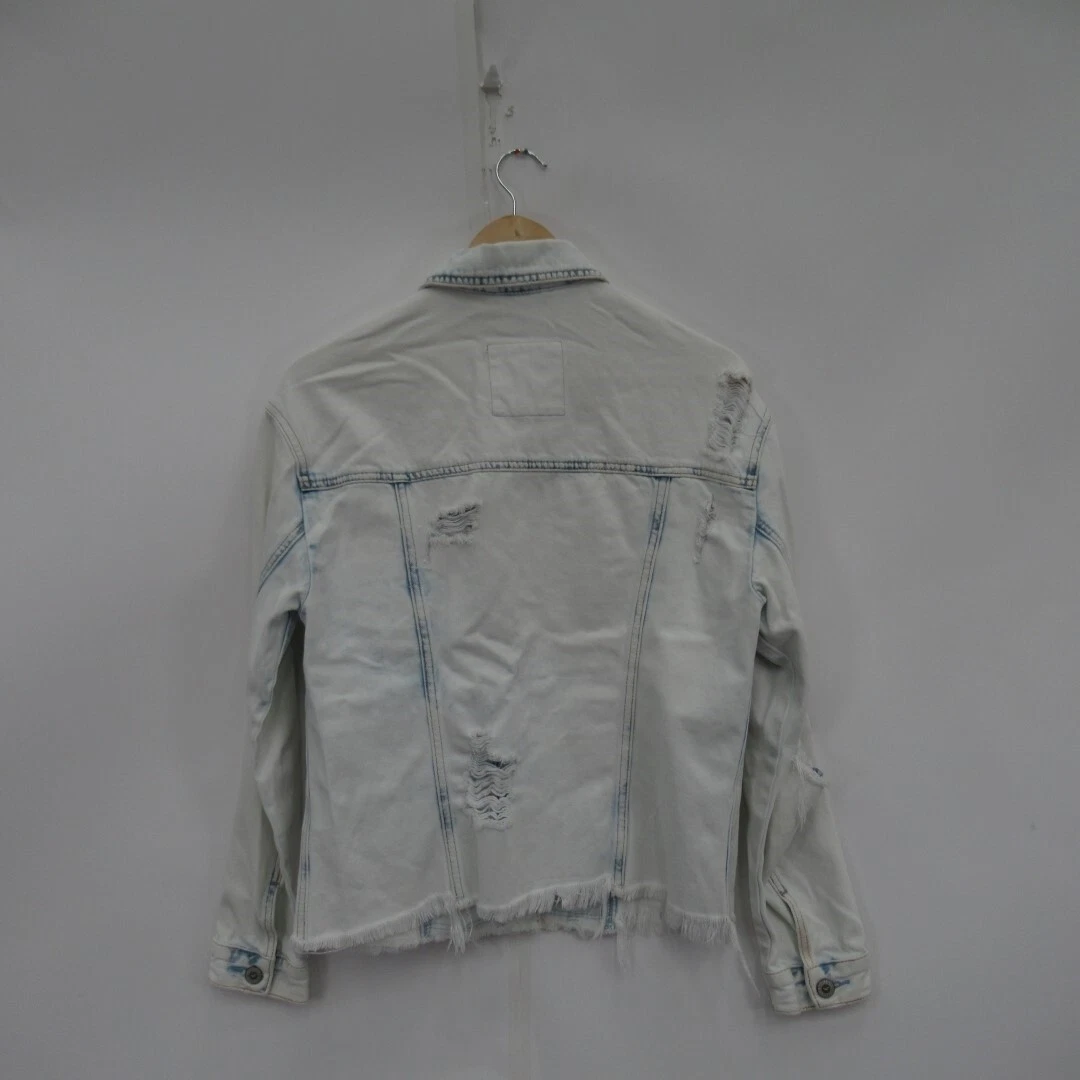 Hollister white shop jean jacket