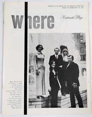 Where Magazine Chicago Travel guide 14 Feb 1970 	Where And What To Do 