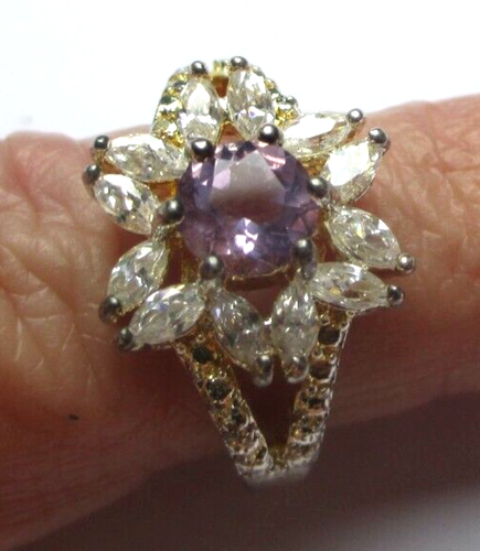 Bague Vintage Argent Ornée d’un Cristal Incrusté main image 0
