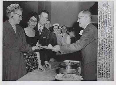  1960 Fred Scoggin International Falls Birthday Dinner - Original Press Photo