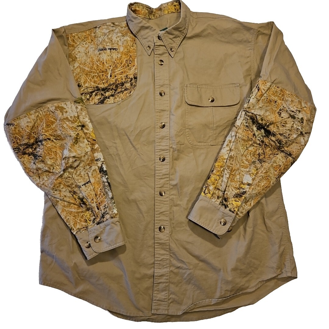 Cabelas Shooting Shirt XL Tall Camo Khaki Outdoor Gear Long Sleeve