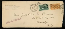 US Postal History #981+E16 Special Delivery 1949 Brooklyn NY Naval Base Local