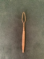 Antique Silver Plated Floral Design Shoe Hook or Button Hook