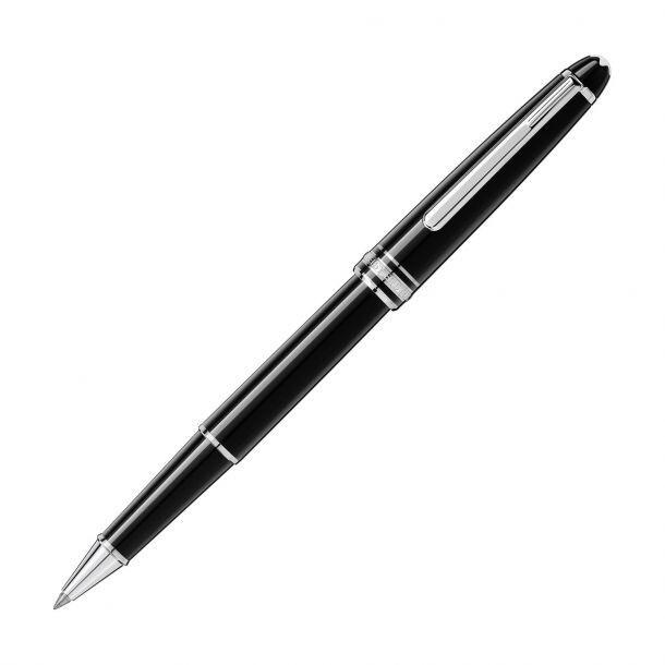 Montblanc Classique Platinum Black Rollerball Pen P163 2865