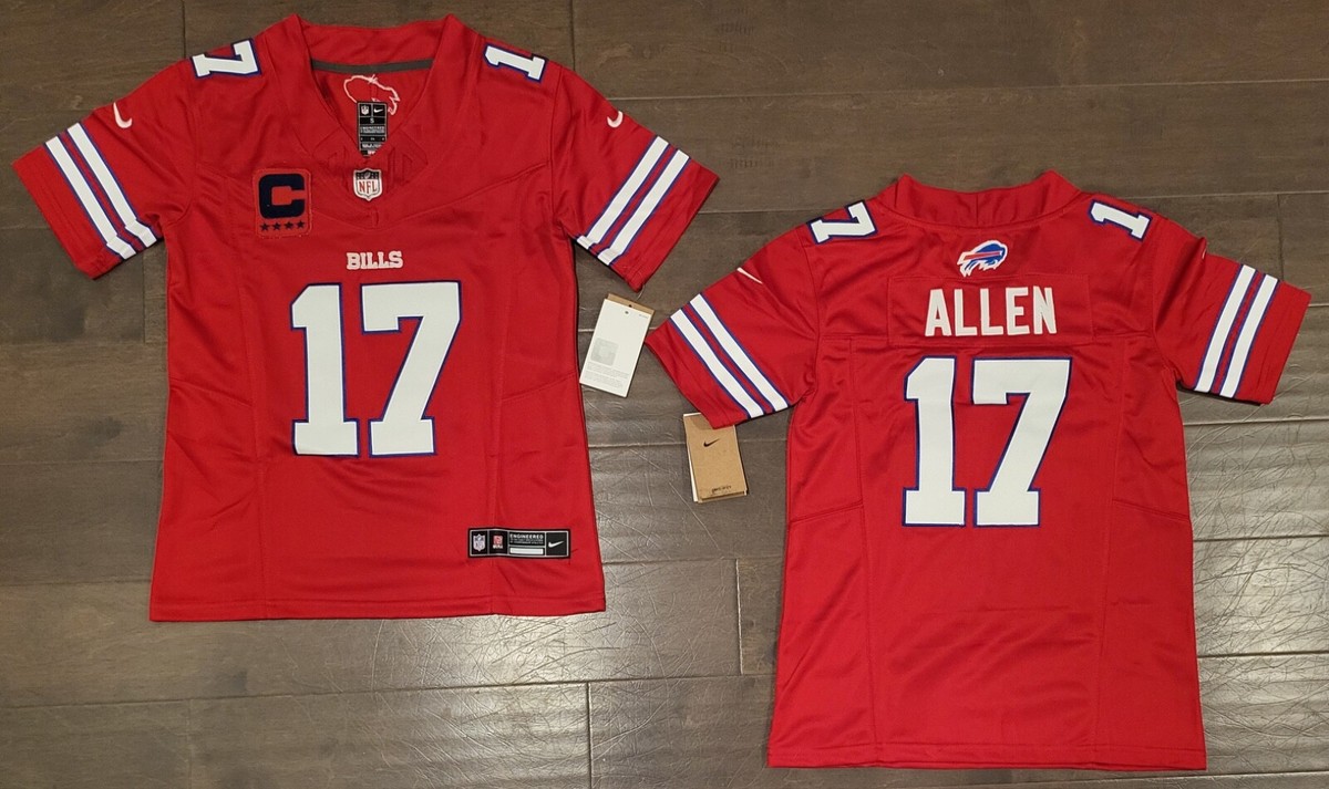 YOUTH Josh Allen #17 Bills Stitched Alternate Red F.U.S.E Jersey w