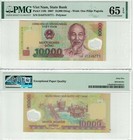 VIETNAM 10000 Dong 2007 PICK# 119b PMG: 65 EPQ GEM UNC. (#2363)
