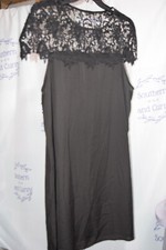 NWT Straight Black Dress, Cotton Lace Bodice, Size XXL