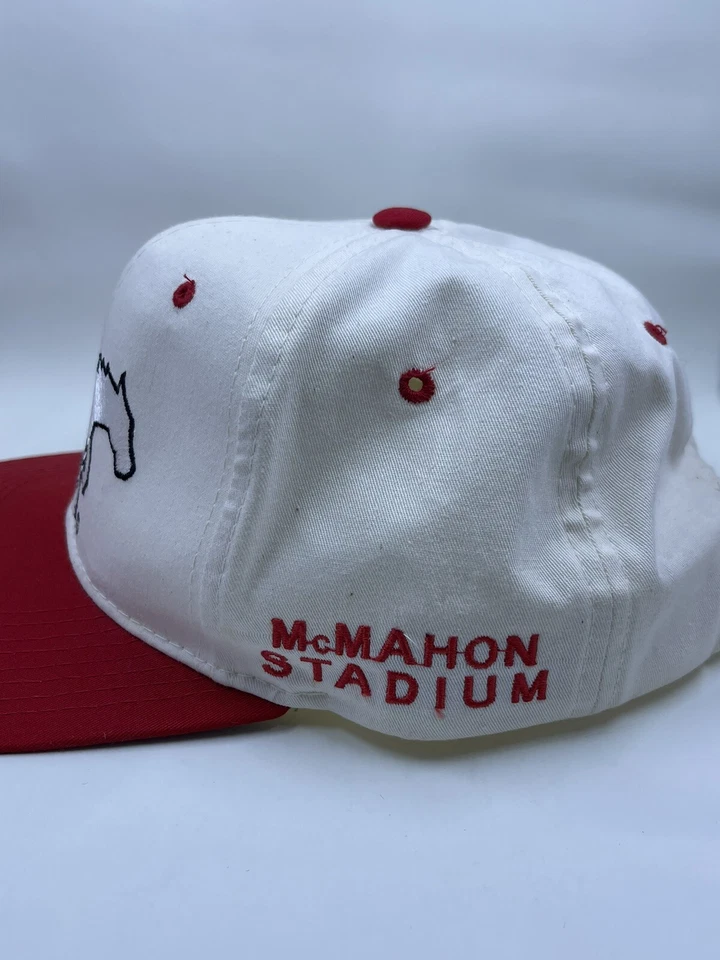 Nuevo de Lote Antiguo Starter McMahon Stadium Caballo Correa Cuero Sombrero Trasero Raro Foto 3 de 4
