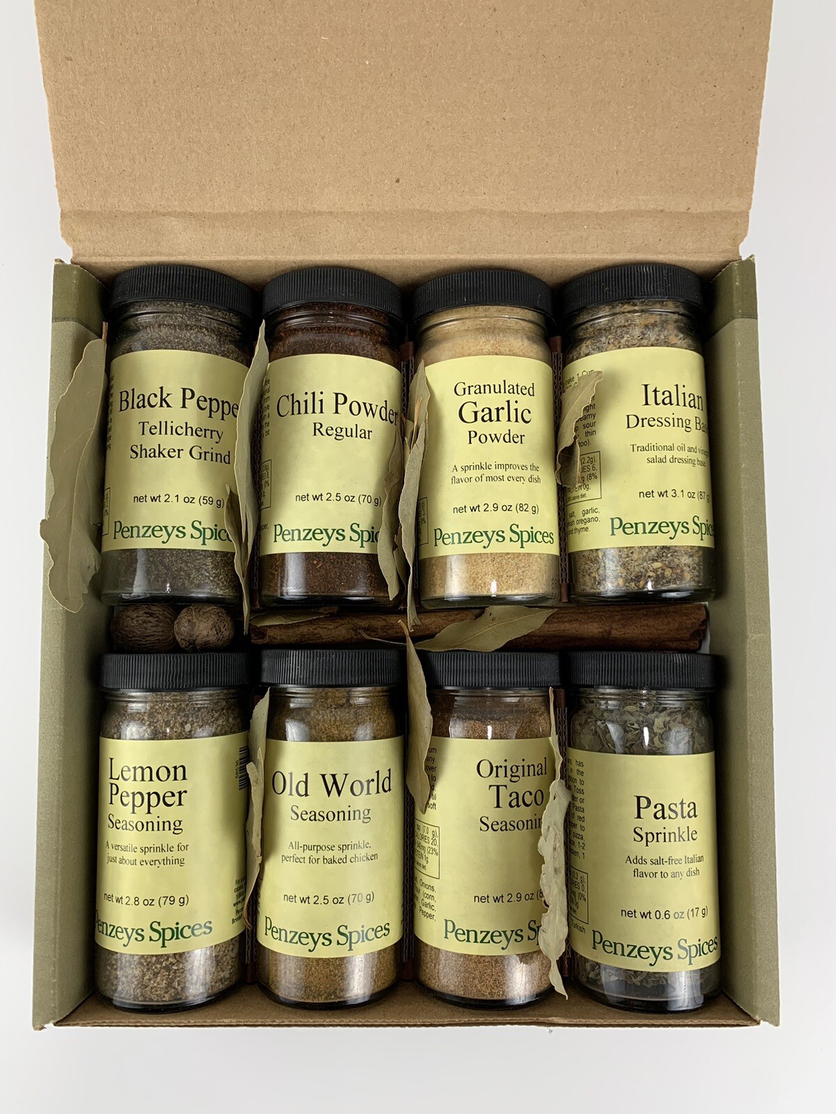 Penzeys Spices Starter Gift Set of 8 Garlic, Lemon Pepper, Chili Powder and more eBay