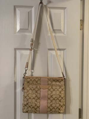 coach signature stripe tote