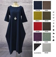 PACIFICOTTON Bryn Walker Pacific Cotton Jersey PILKINGTON DRESS  1X 3X COLORS