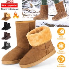 Women's Mid Calf Boots Faux Fur Lined Winter Snow Boots Boots Shoes Size 5-10