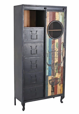 Mehrzwecksschrank Hochschrank Fabrik Möbel Highboard Kommode Schubladenschrank - Bild 1 von 4