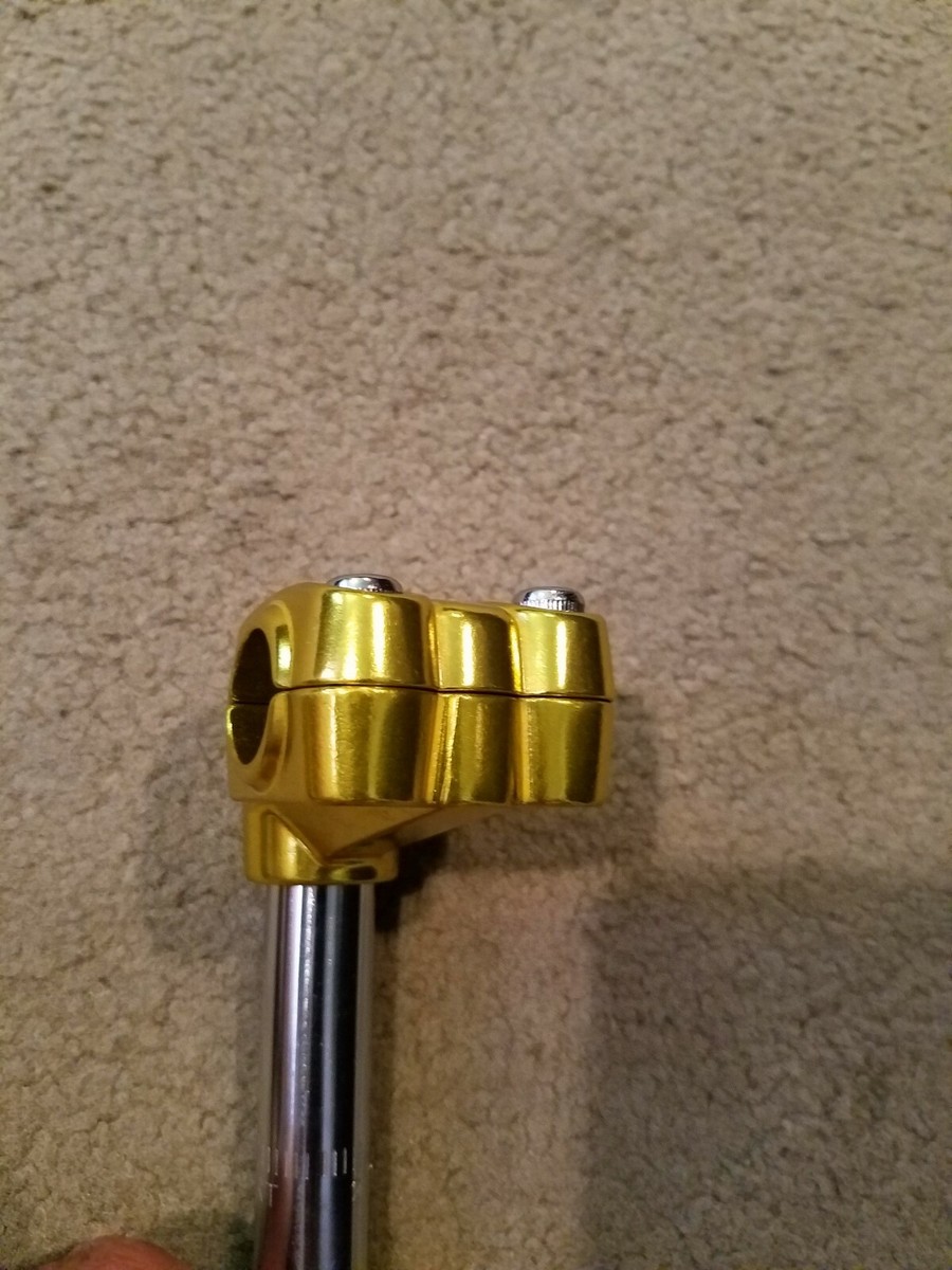 Stelo Per BMX Freestyle 21.1mm Oro Anodizzato – Attacco Manubrio Old School 4 Bulloni