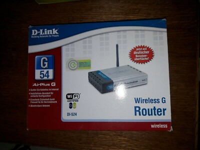 D-Link DL-524 Wireless AirPlus G 54 Router 4 Ethernet Ports Wi-Fi Access Point