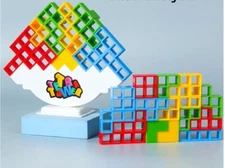 Tetra Tower Game, Balance Stacking Blocks, Team Tower Game for Kids & Adults, St